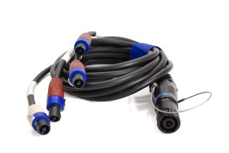 Speakon NL8> 4x NL2 Adapter (3x 2+/-, 1x 1+/-)