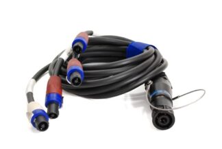 Speakon NL8> 4x NL2 Adapter (3x 2+/-, 1x 1+/-)